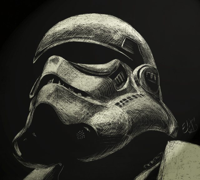 640x578 storm trooper scratch drawing - Scratch Drawing