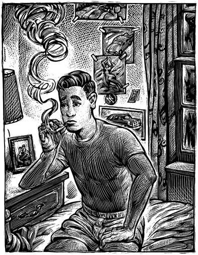 393x504 scratchboard - Scratchboard Drawings