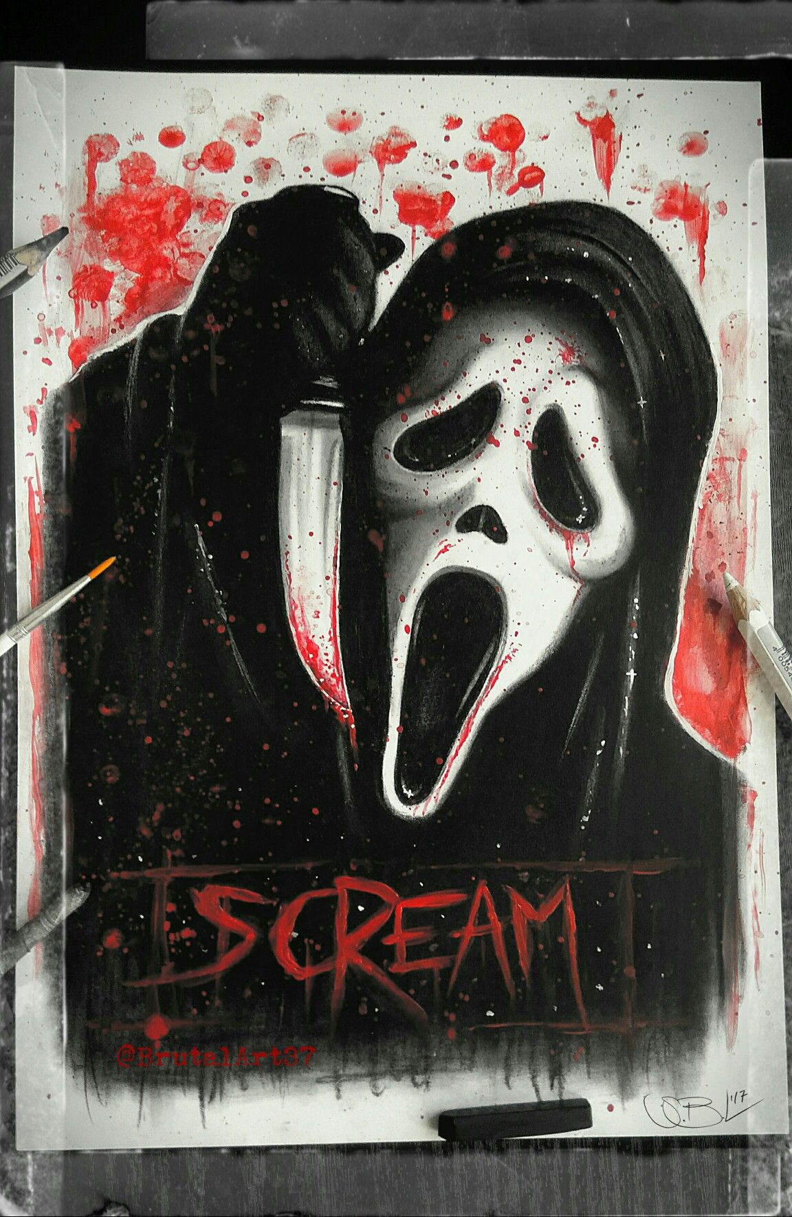 1152x1771 scream - Scream Drawing