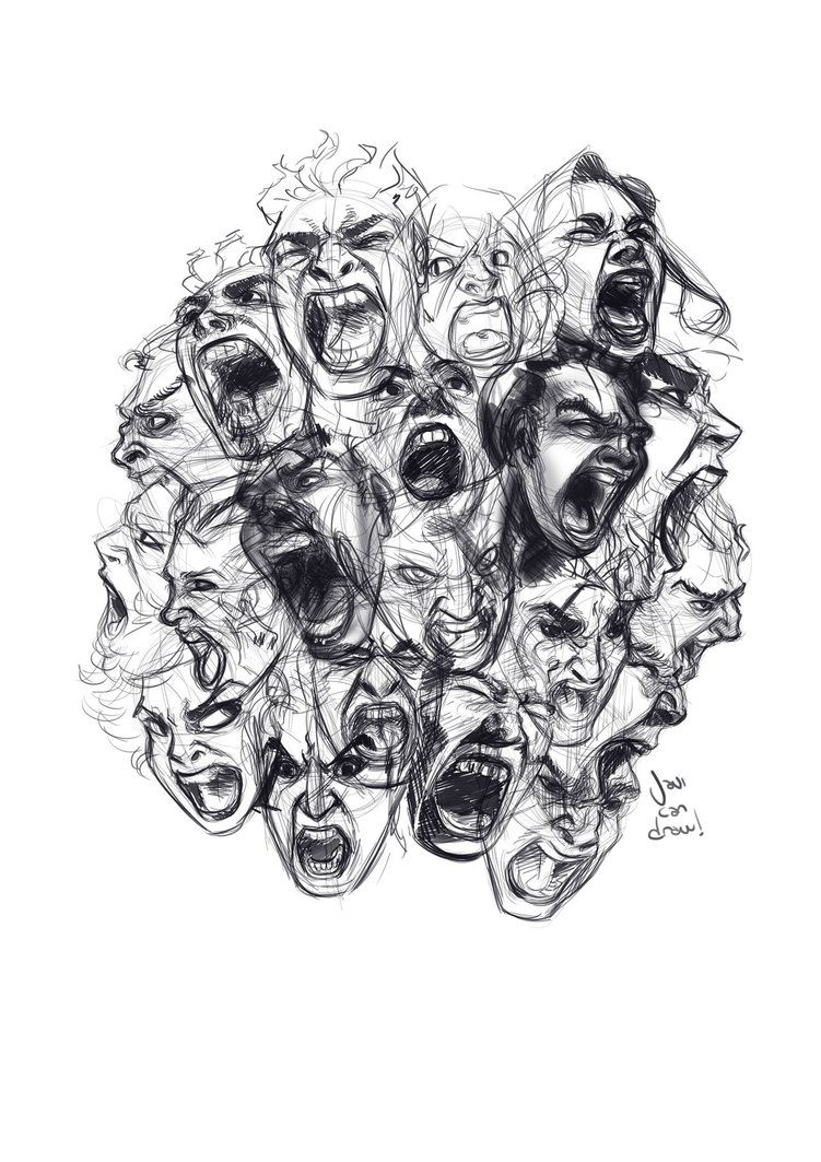 751x1063 sketchdump + how to draw screaming faces video! - Scream Drawing