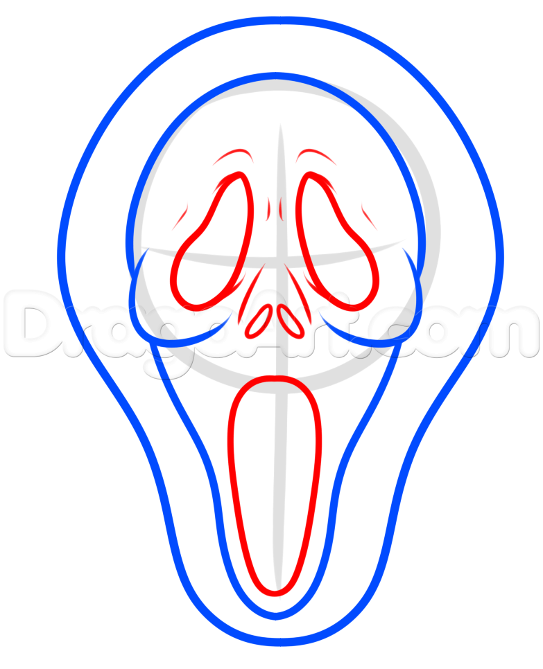 How To Draw A Ghost Face Easy