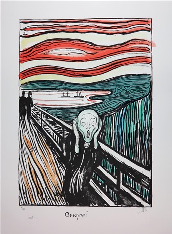 345x470 the scream drawing created - Scream Drawing