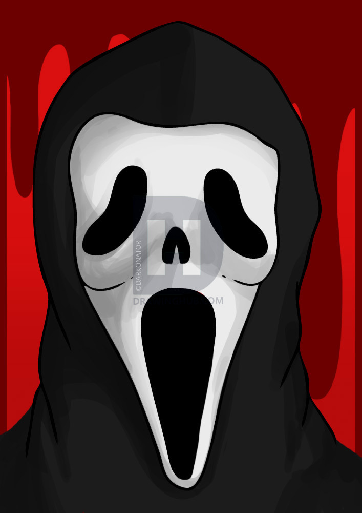 707x1000 how to draw scream, step - Scream Drawing