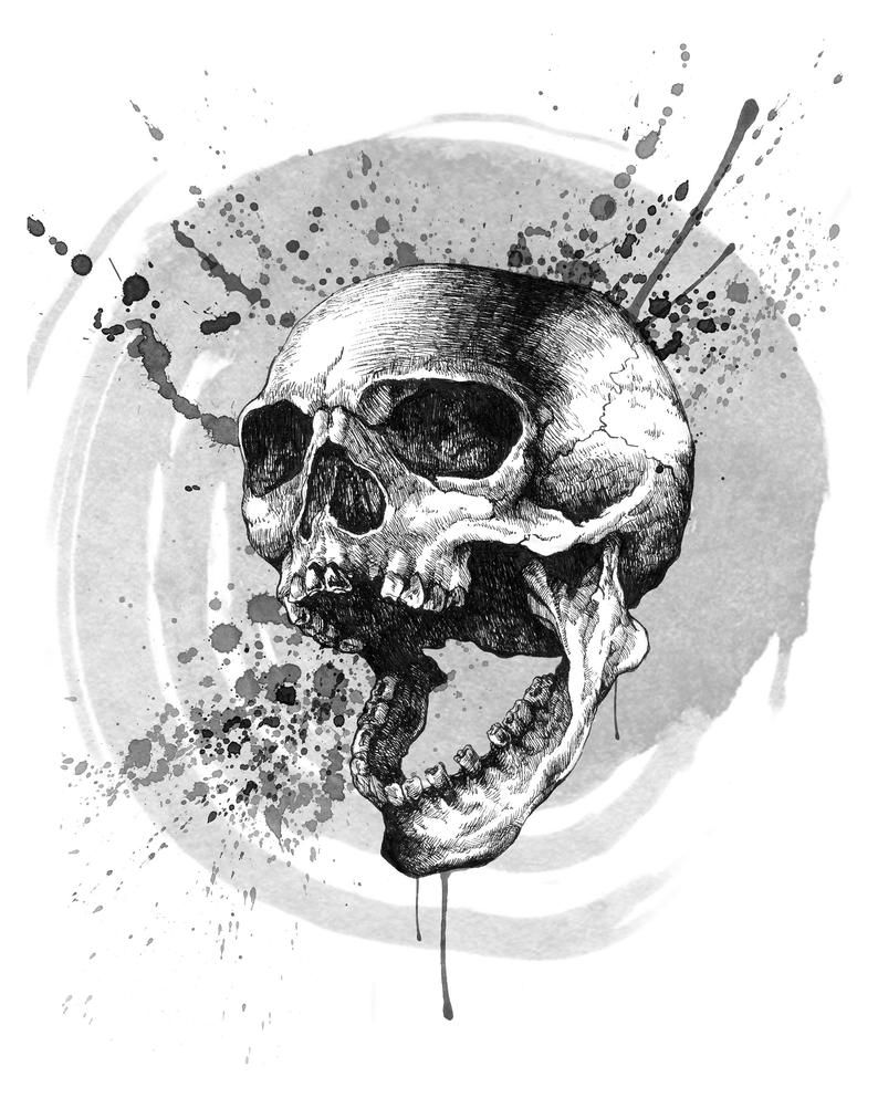 794x993 Screaming Skull Print Etsy - Screaming Skull Drawing