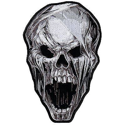 400x400 screaming skull scary embroidered motorcycle biker mc x back - Screaming Skull Drawing