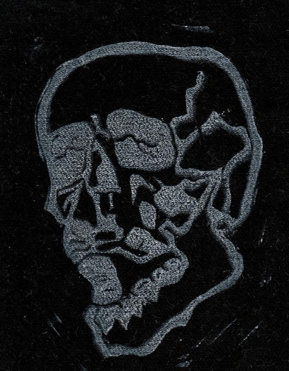 570x732 Screaming Skull Etsy - Screaming Skull Drawing