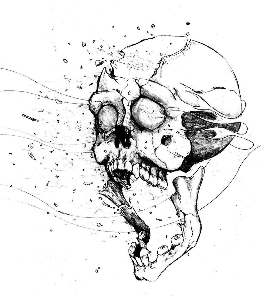 Screaming Skull Tattoo Designs - Screaming Skull Drawing. 