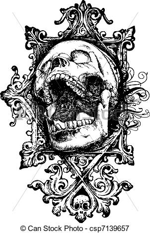 302x470 Screaming Skull Illustrations And Clipart Screaming Skull - Screaming Skull Drawing
