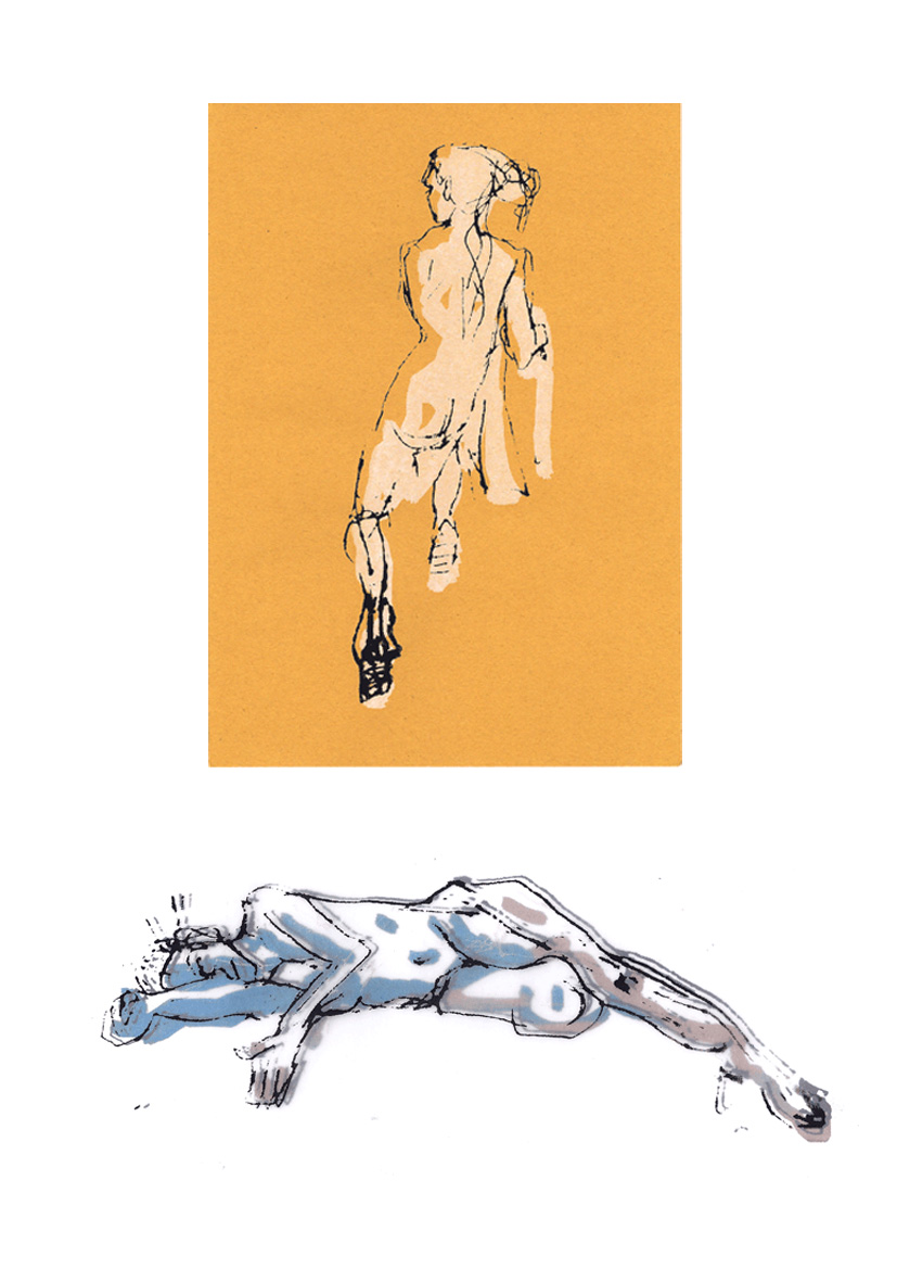 827x1169 Screen Printing Of Life Drawing Serina Celery - Screen Printing Drawing