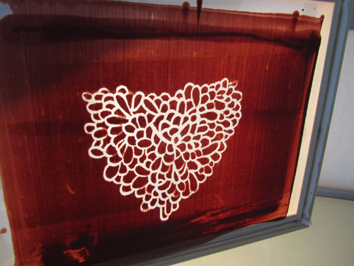 500x375 Paper Stencil Screen Print - Screen Printing Drawing