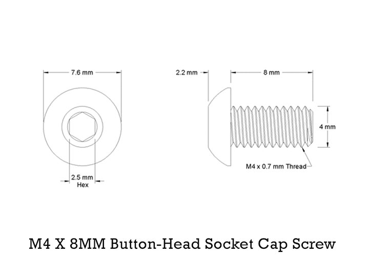 720x540 x button head socket cap screw - Screw Drawing