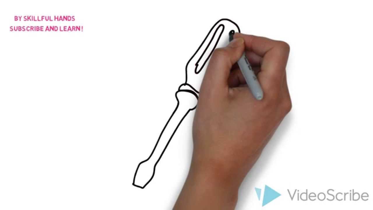 1280x720 how to draw a screwdriver kak narisovat otvertku - Screwdriver Drawing