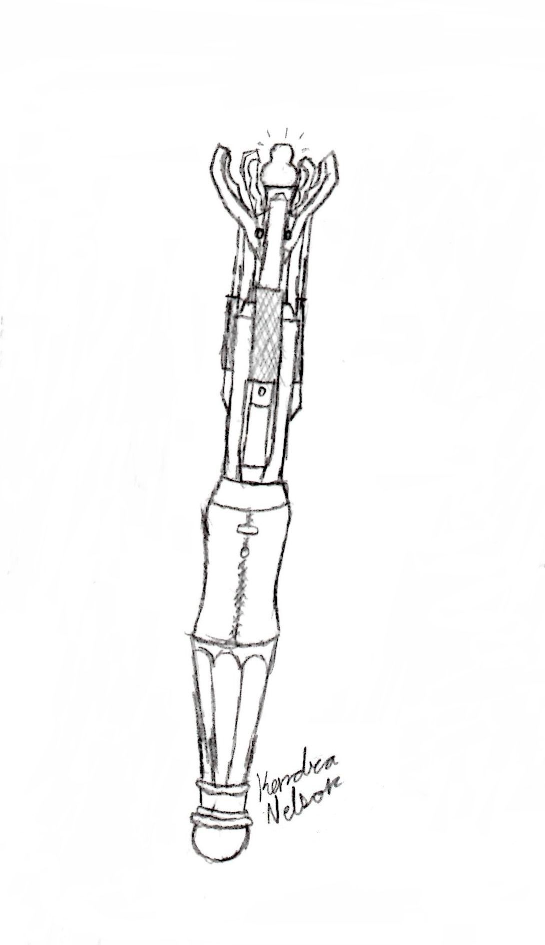 1089x1887 the doctor's sonic screwdriver - Screwdriver Drawing