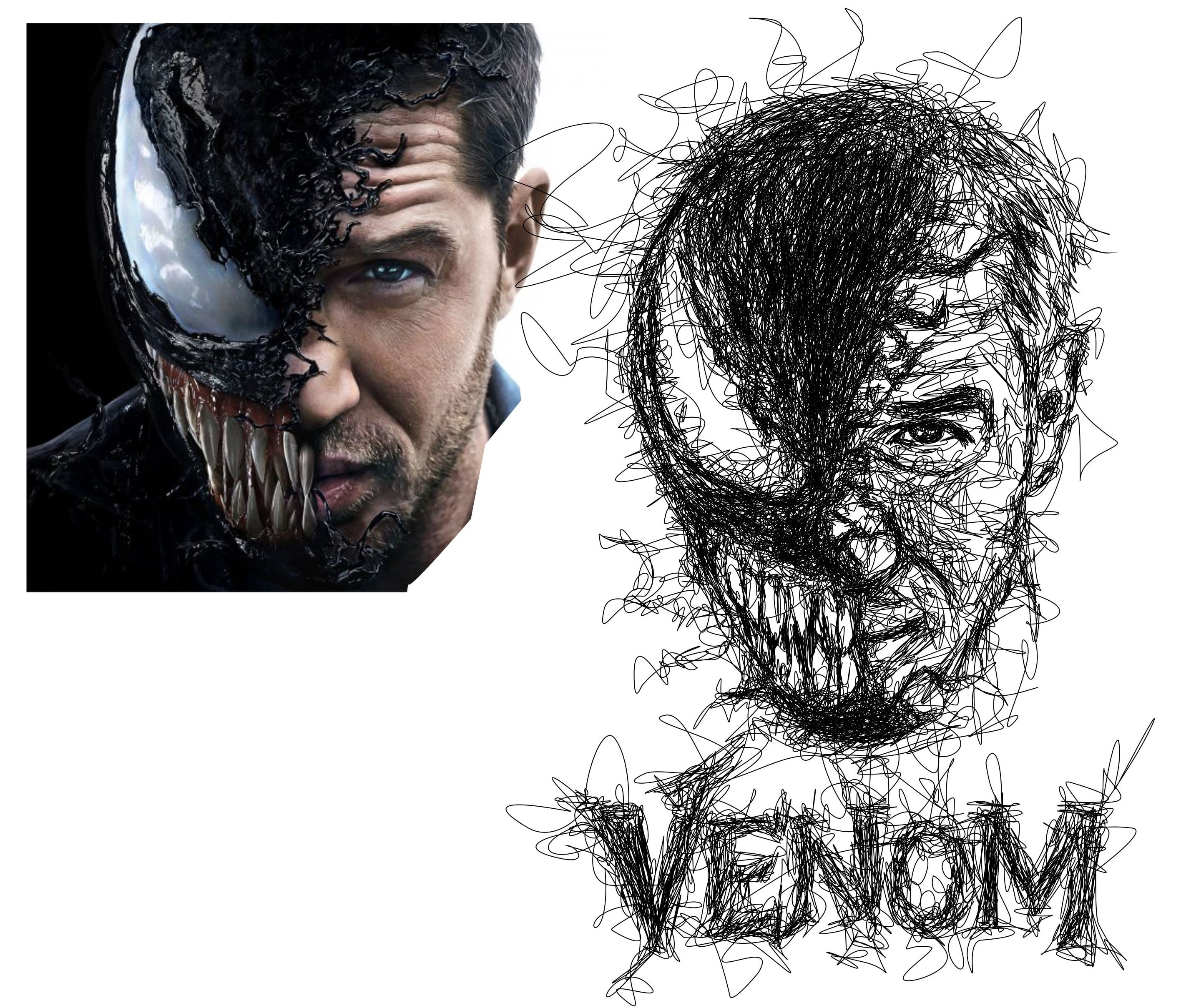 2844x2418 make awesome scribble drawing from your photos - Scribble Drawing