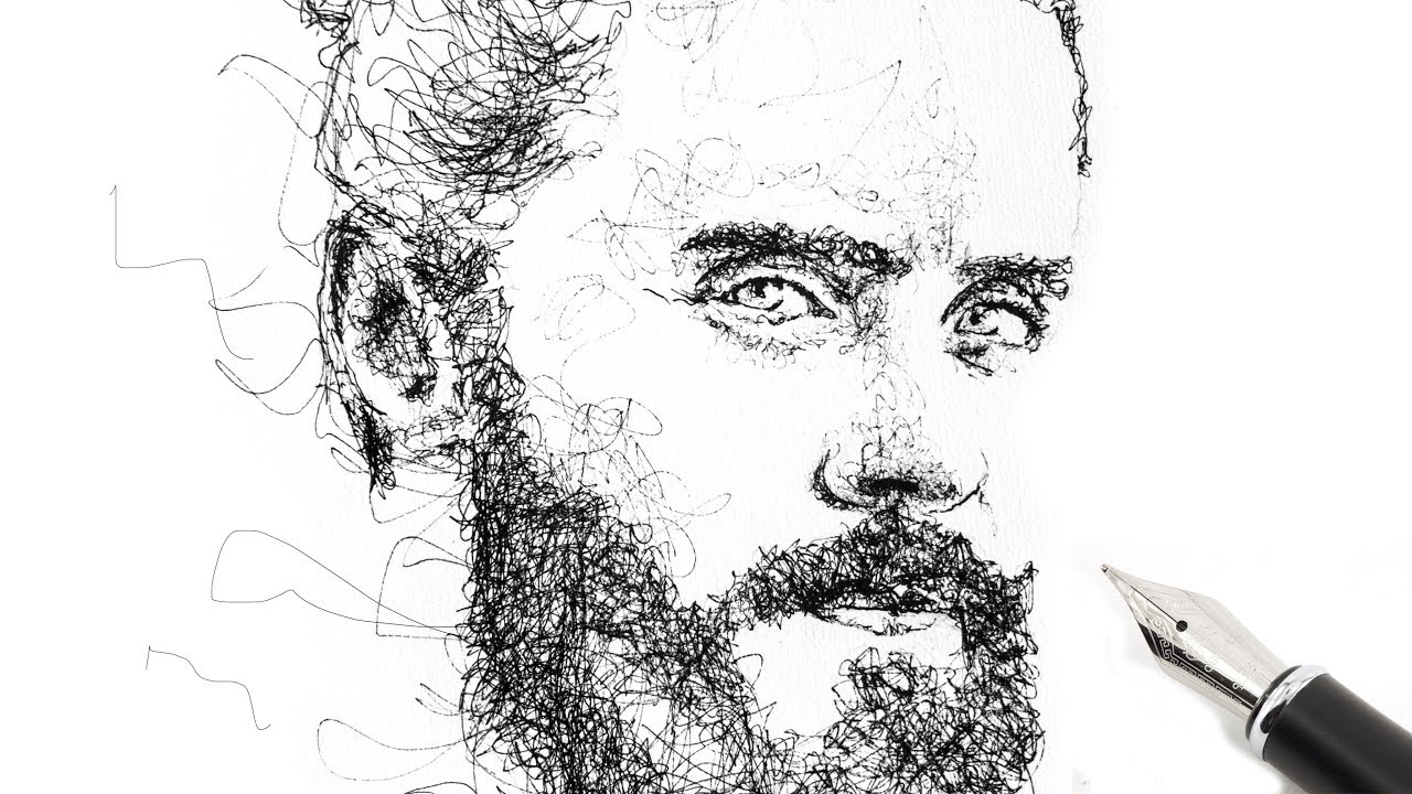 1280x720 speed drawing jared leto how to scribble draw - Scribble Drawing
