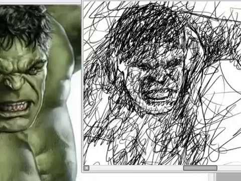 480x360 hulk scribble drawing - Scribble Drawing