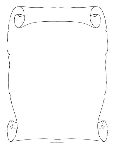 390x506 Secret Santa Name Draw Template - Scroll Drawing Template