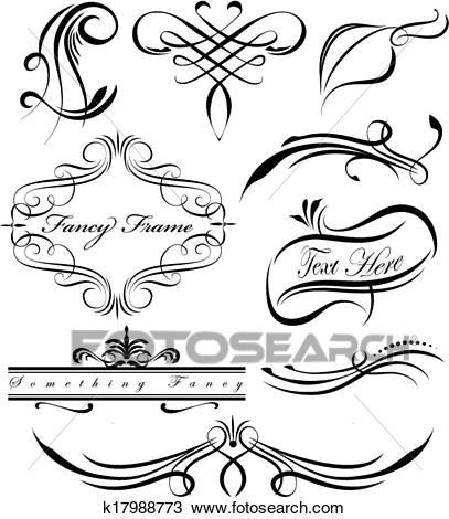 407x470 Hibernia Drawing - Scroll Line Drawing