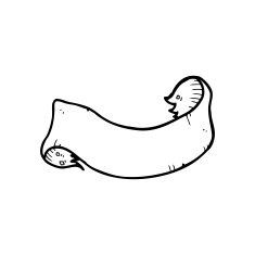 235x235 line drawing cartoon tattoo scroll banner free image - Scroll Line Drawing