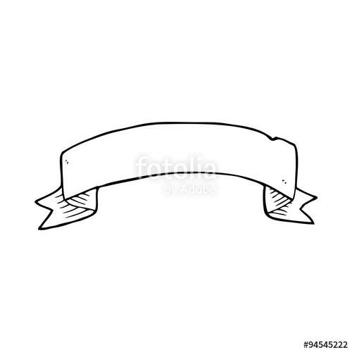 500x500 line drawing cartoon tattoo scroll banner stock image and royalty - Scroll Line Drawing