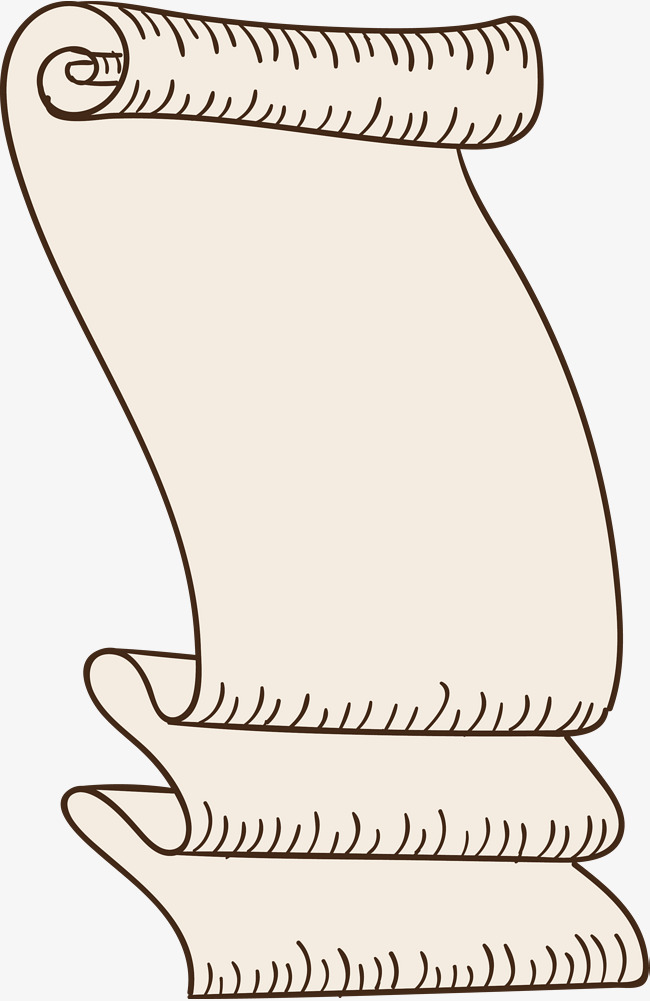 650x1001 Vector Drawings Scroll, Paper, Chinese Style, Retro Png And Vector - Scroll Paper Drawing