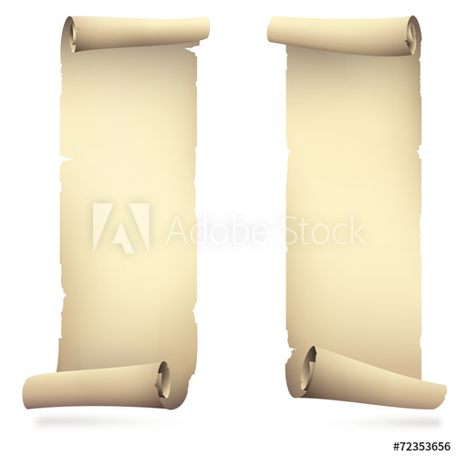 500x500 old scroll paper banners vector drawing - Scroll Paper Drawing
