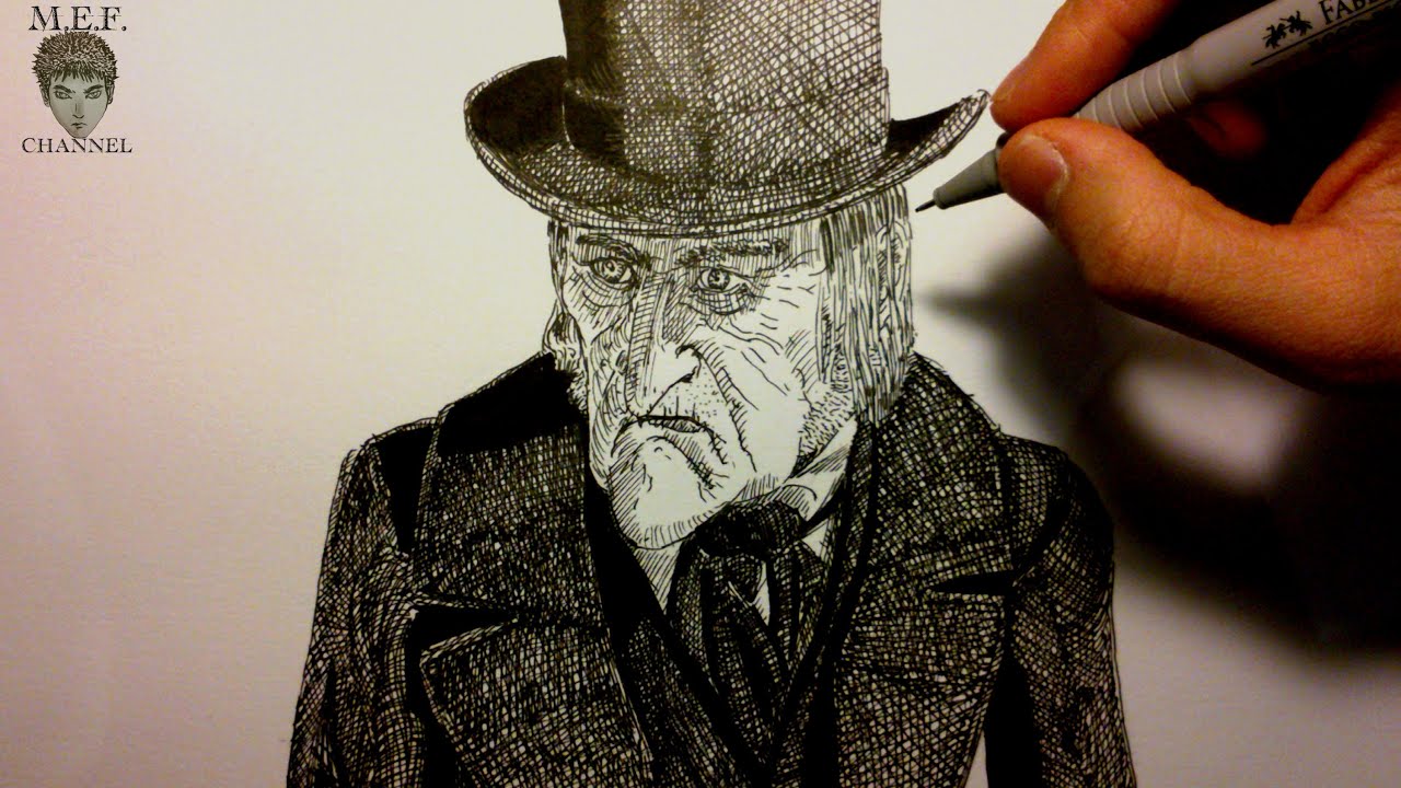 1280x720 let's draw ebenezer scrooge - Scrooge Drawing