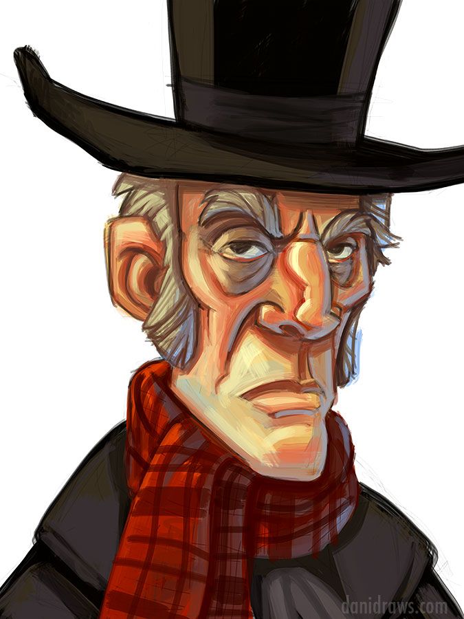 675x900 scrooge ipad painting - Scrooge Drawing