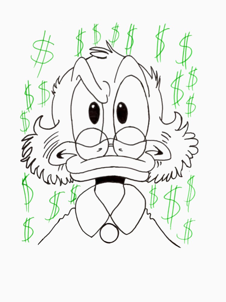 750x1000 uncle scrooge drawing t shirt - Scrooge Drawing
