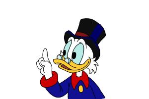 300x200 How To Draw Dagobert Duck, Scrooge Mcduck - Scrooge Mcduck Drawing