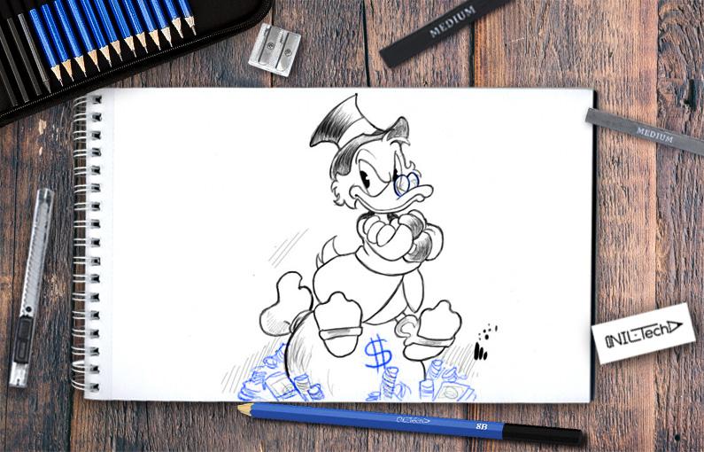 795x510 How To Draw Scrooge Mcduck Step - Scrooge Mcduck Drawing