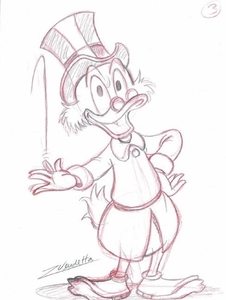 226x300 Original Sketch Scrooge Mcduck - Scrooge Mcduck Drawing
