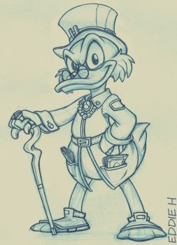 253x350 Scrooge Mcduck Lines - Scrooge Mcduck Drawing