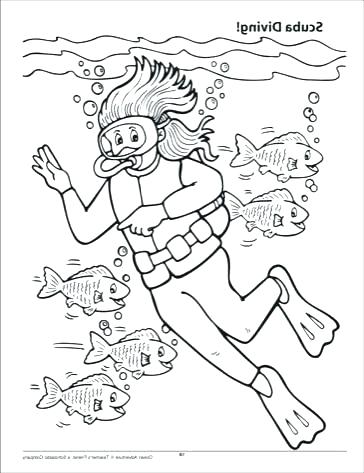 364x473 scuba diver color - Scuba Diver Drawing