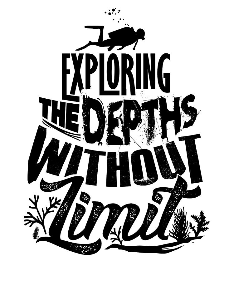 750x900 scuba exploring depths without limit diver drawing - Scuba Diver Drawing