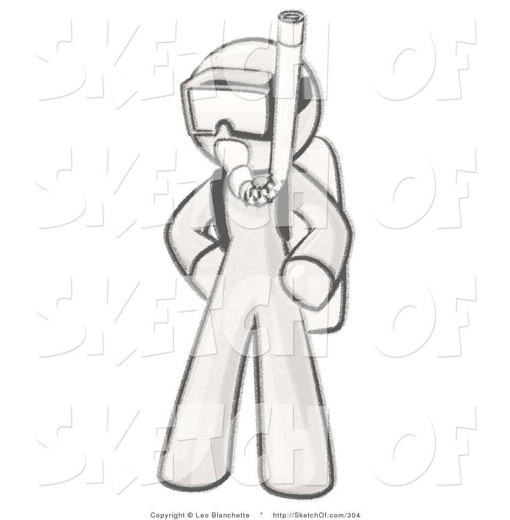 1024x1044 drawing of a sketched design mascot man in scuba gear - Scuba Drawing