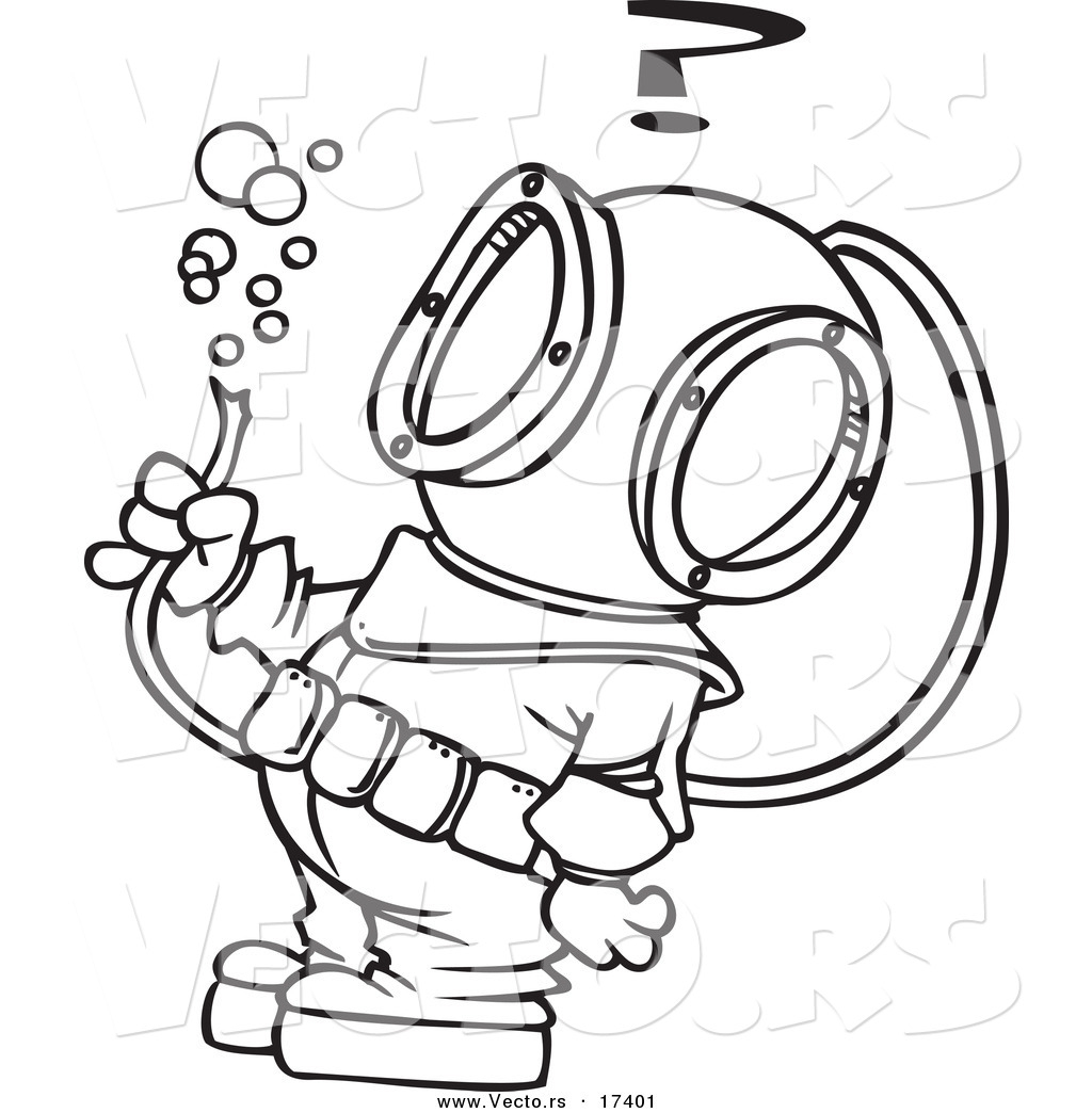 1024x1044 scuba diver coloring pages - Scuba Drawing