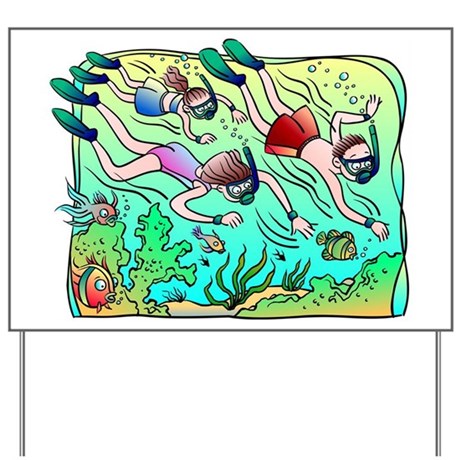 460x460 scuba drawing yard signs - Scuba Drawing