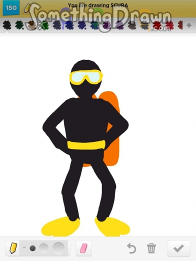392x522  - Scuba Drawing