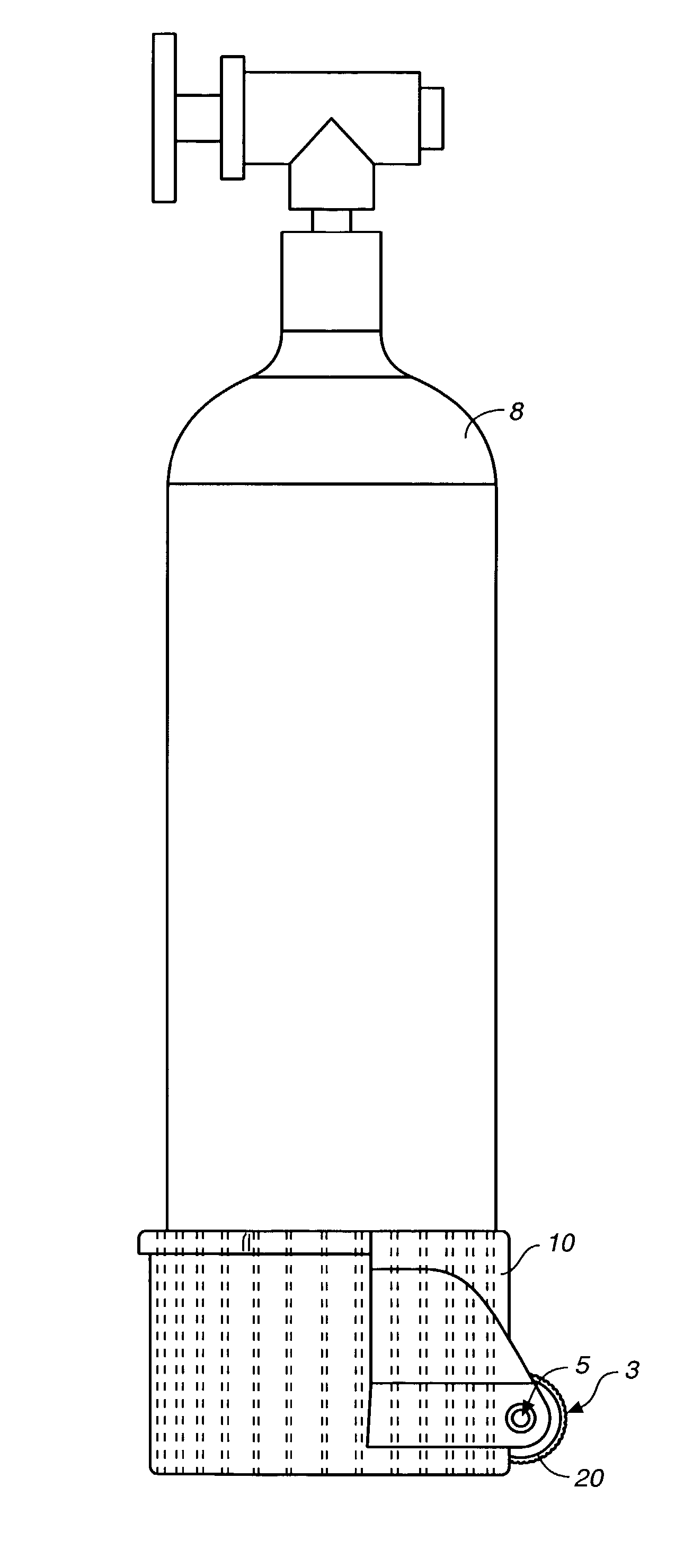 1291x2961 Patent - Scuba Tank Drawing