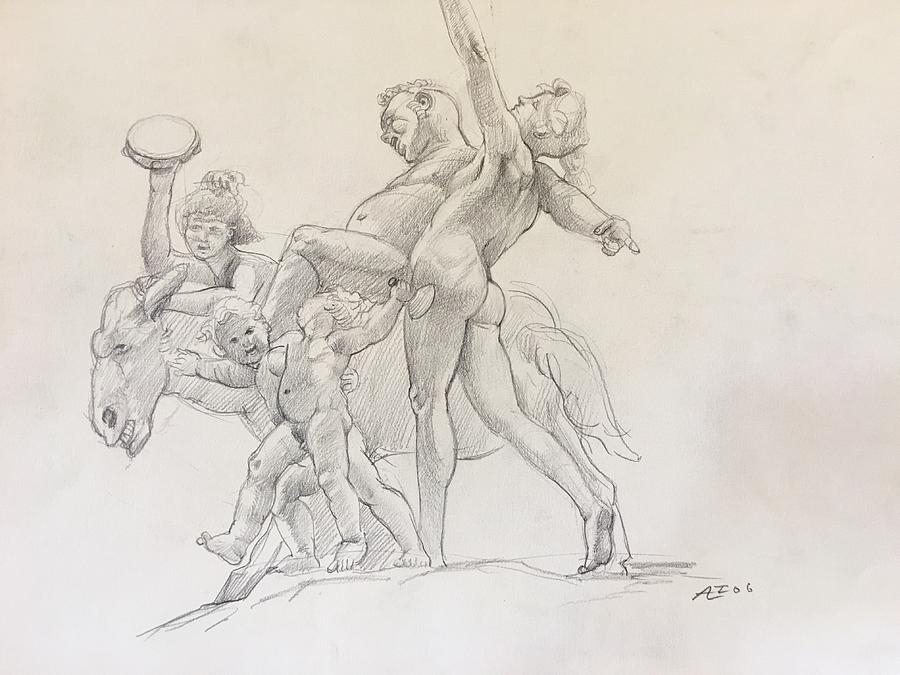 900x675 dyonisus sculpture drawing - Sculpture Drawing