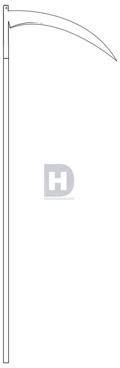 236x720 How To Draw A Scythe, Step - Scythe Drawing
