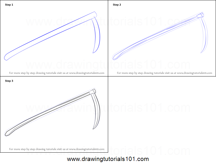 751x581 How To Draw Scythe Printable Step - Scythe Drawing