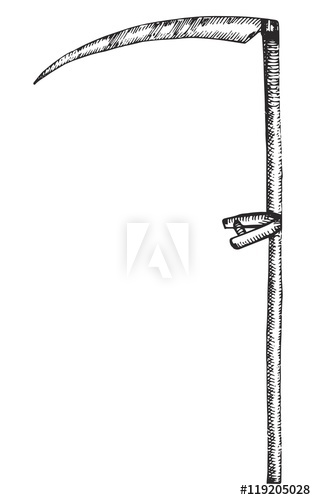316x500 Scythe Drawing - Scythe Drawing