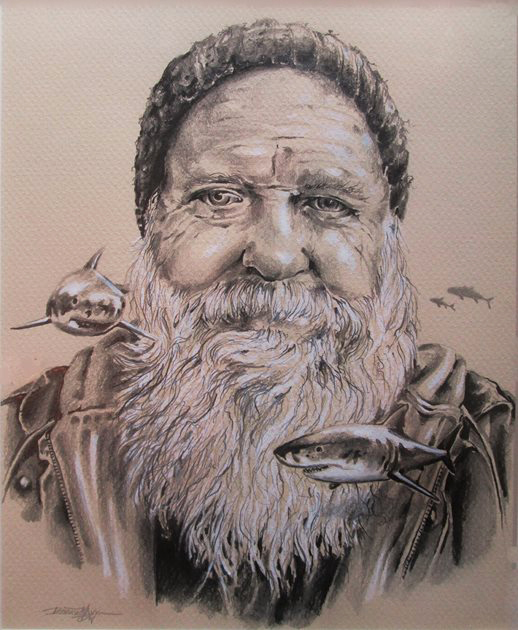 518x630 Illustrations Patrick Maxcy Art - Sea Captain Drawing