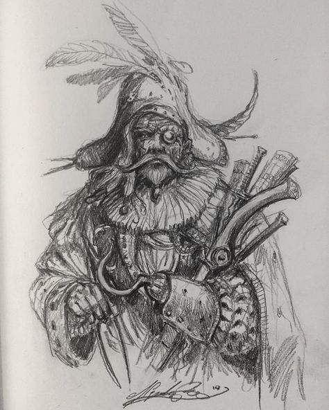 Sea Captain Drawing at PaintingValley.com | Explore collection of Sea ...
