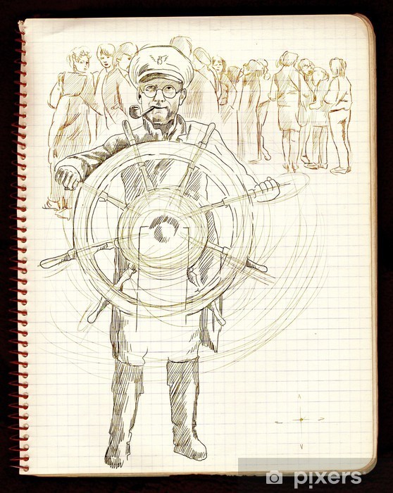 558x700 Sea Captain - Sea Captain Drawing
