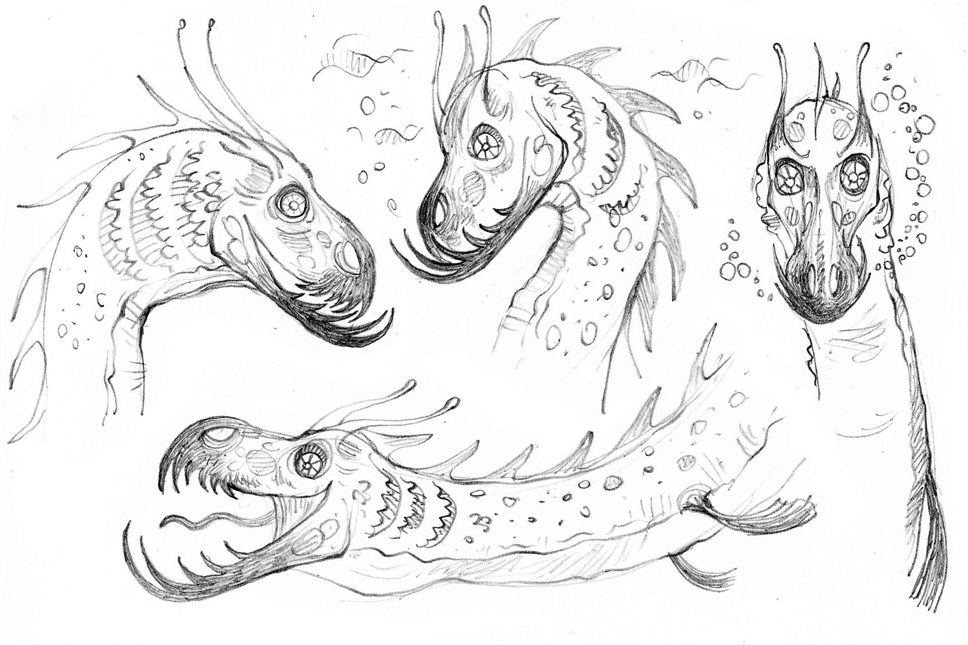 3100x2066 make a fantasy sea creature - Sea Creatures Drawing