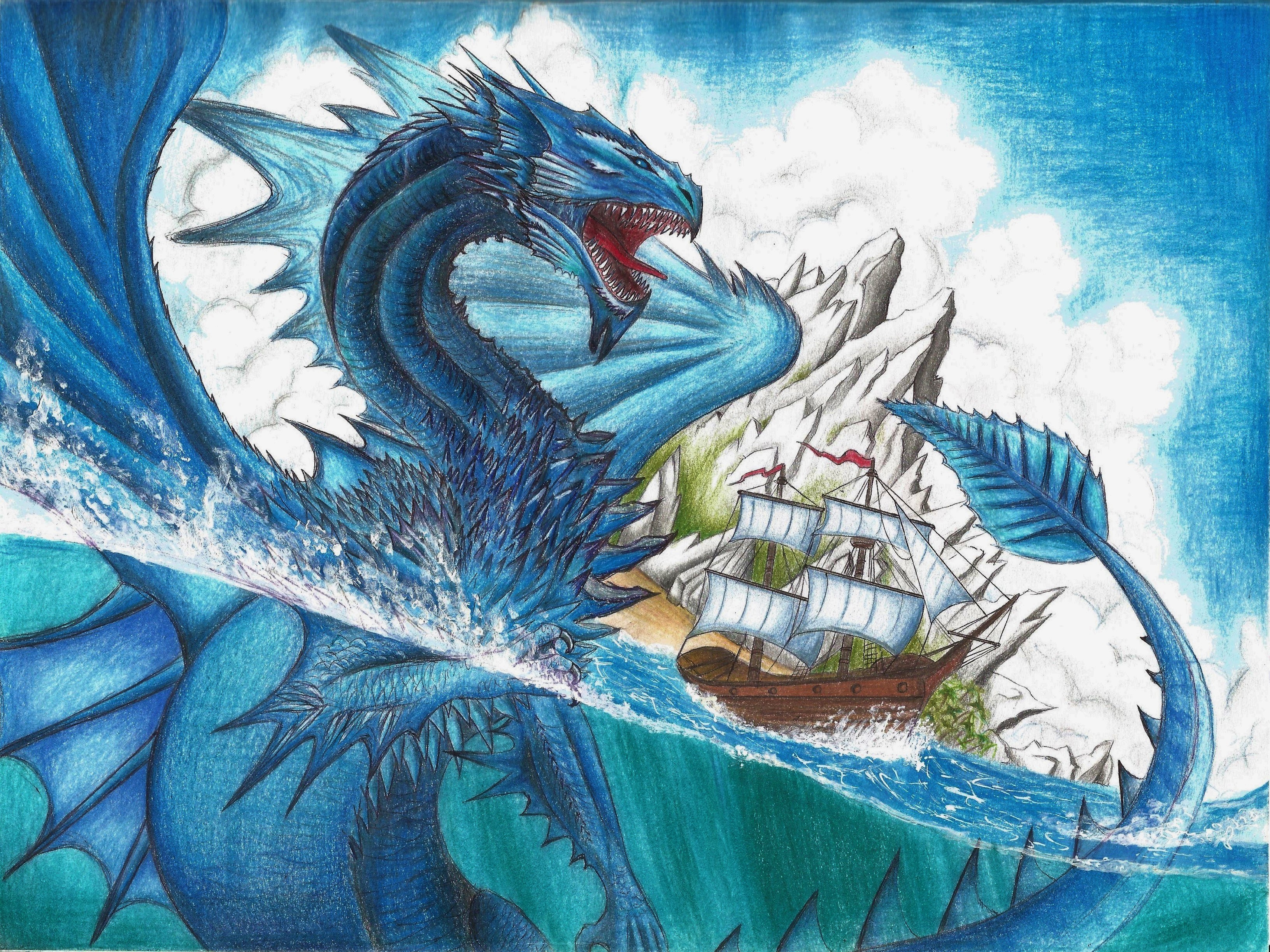 Sea Dragon Drawing