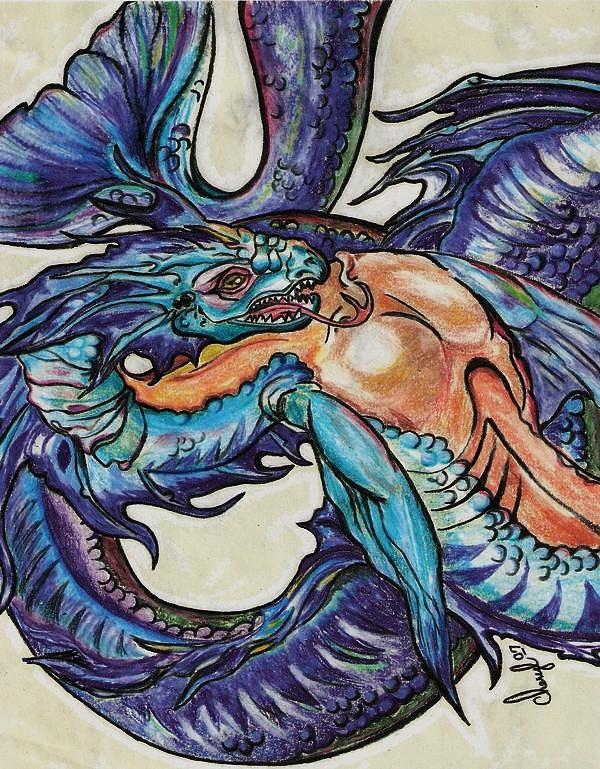 600x769 Sea Dragon Drawing - Sea Dragon Drawing